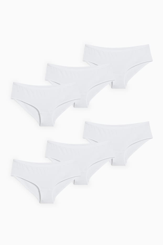 Femei - Multipack 6 buc. - hipster - LYCRA® - alb