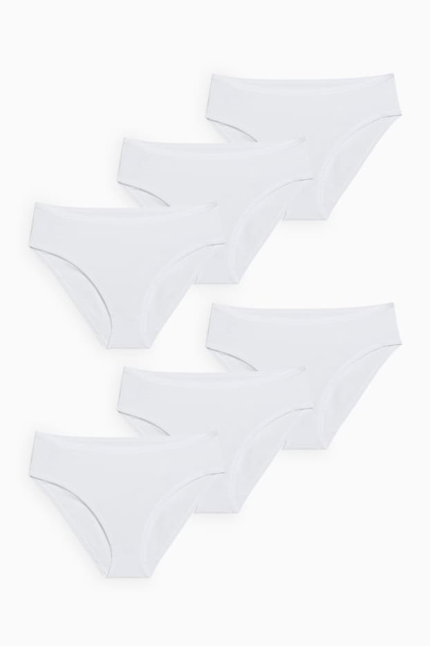 Femei - Multipack 6 buc. - chiloți - LYCRA® - alb