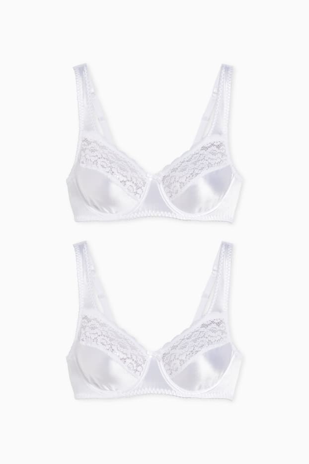 Women - Multipack of 2 - underwire bra - LYCRA® - white