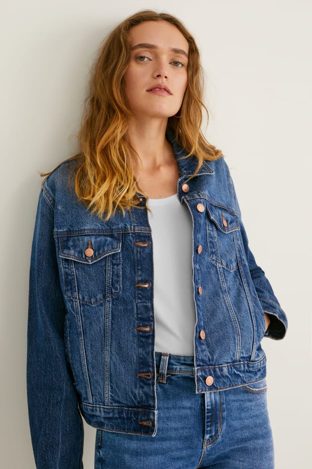 Femei - Jachetă din denim - LYCRA® - denim-albastru
