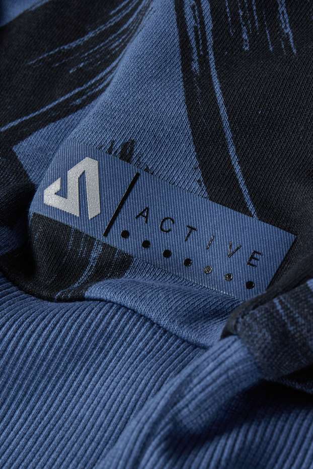 Femei - Bluză de molton funcțională - cu model - albastru închis