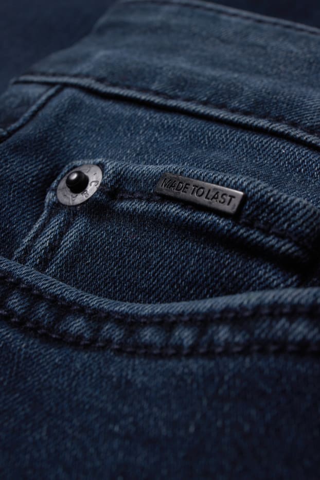 Femei - Slim jeans - talie medie - LYCRA® - denim-albastru închis