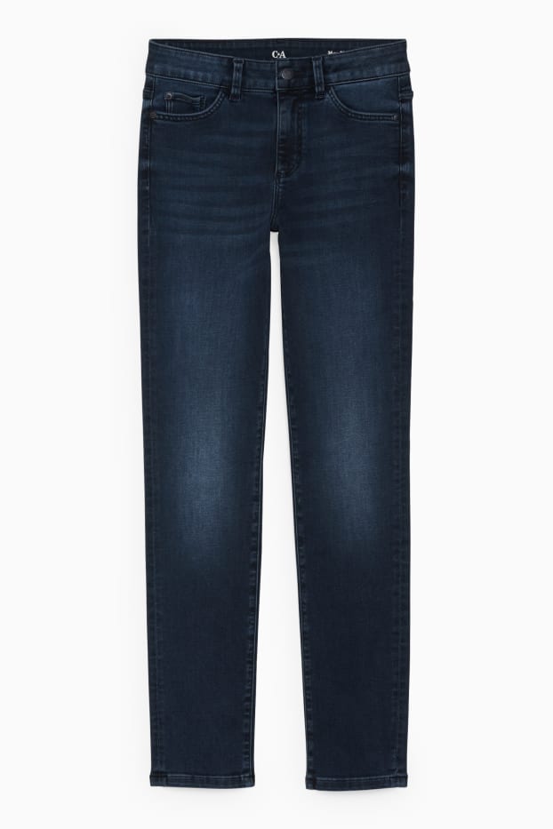 Femei - Slim jeans - talie medie - LYCRA® - denim-albastru închis