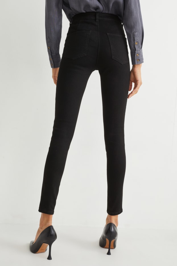 Femei - Jegging jeans - talie înaltă - negru