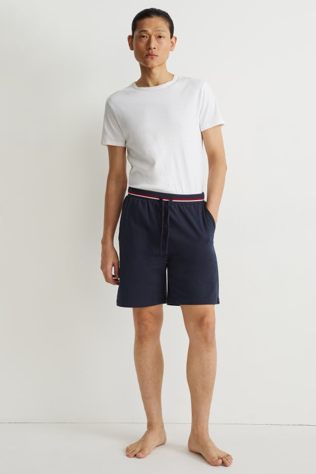 Herren - Pyjamashorts - dunkelblau