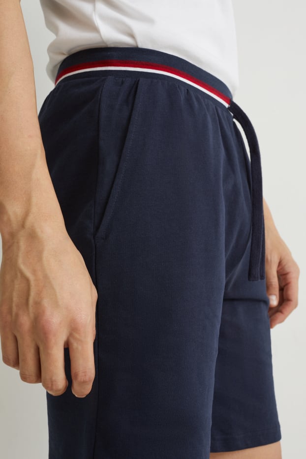 Herren - Pyjamashorts - dunkelblau