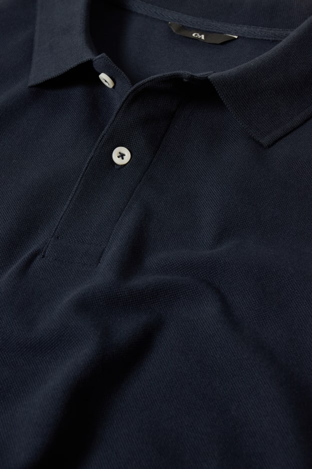 Bărbați - Tricou polo - albastru închis