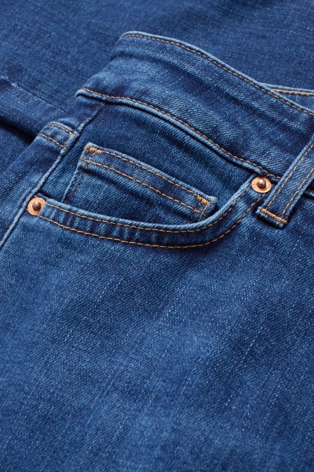 Femei - Skinny jeans - talie înaltă - denim-albastru