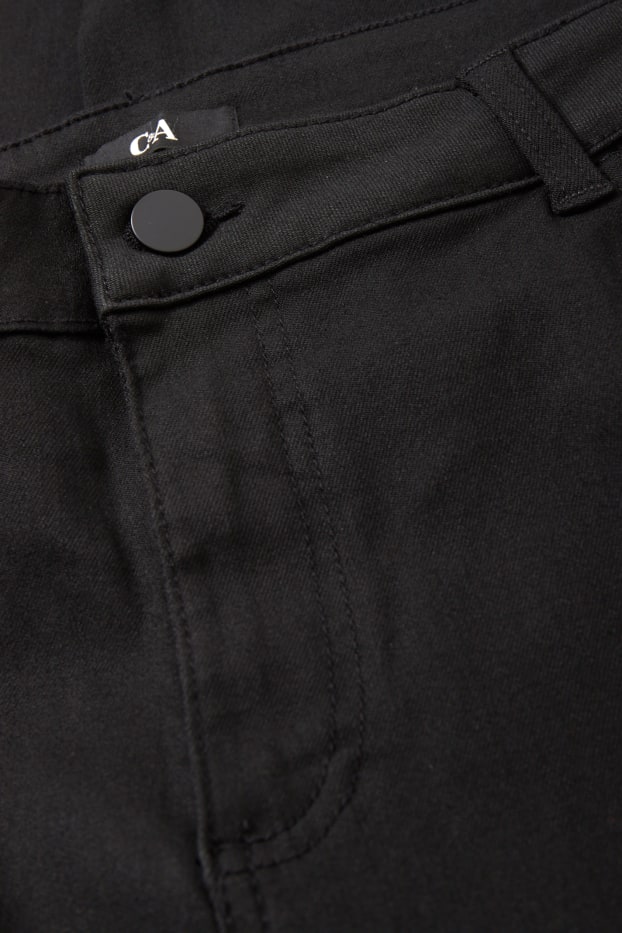 Femei - Straight jeans - talie înaltă - negru