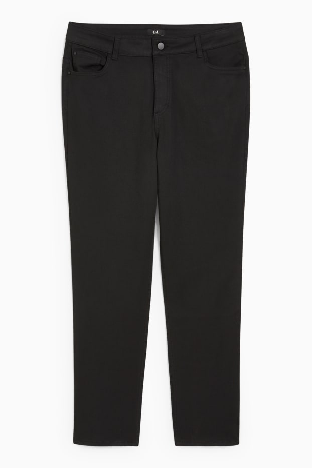 Femei - Straight jeans - talie înaltă - negru