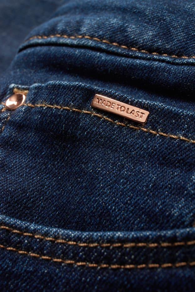 Femei - Straight jeans - talie medie - LYCRA® - denim-albastru