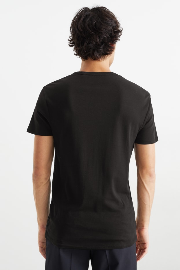 Bărbați - Tricou - slim fit - negru