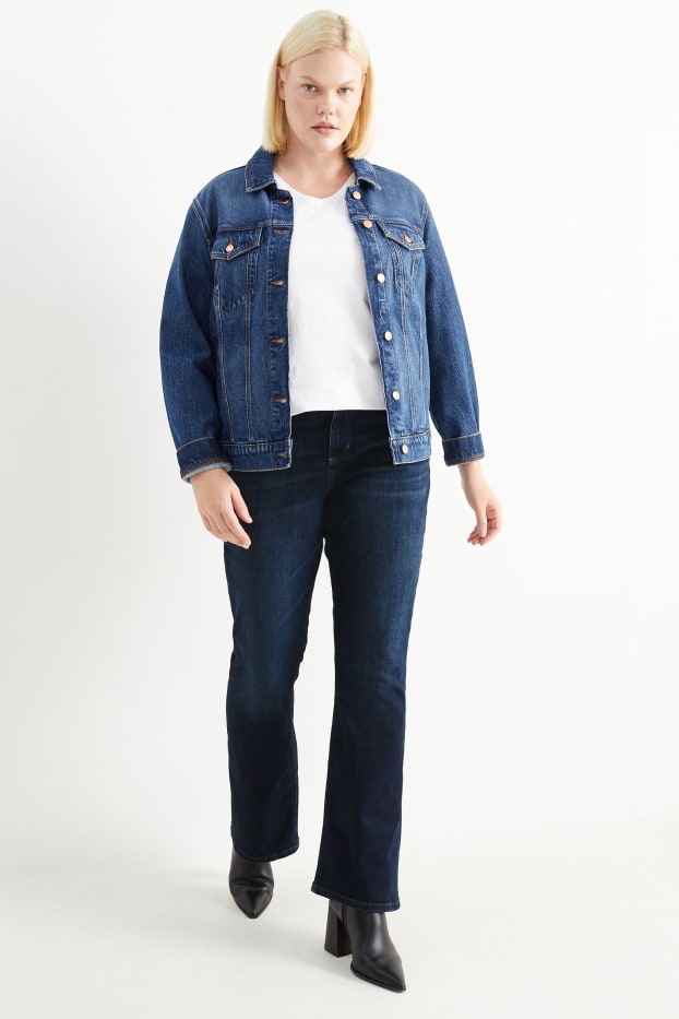 Femei - Bootcut jeans - talie medie - LYCRA® - denim-albastru