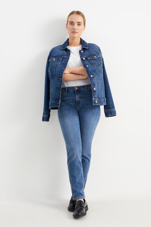 Dámské - Slim jeans - mid waist - LYCRA®  - džíny - modré