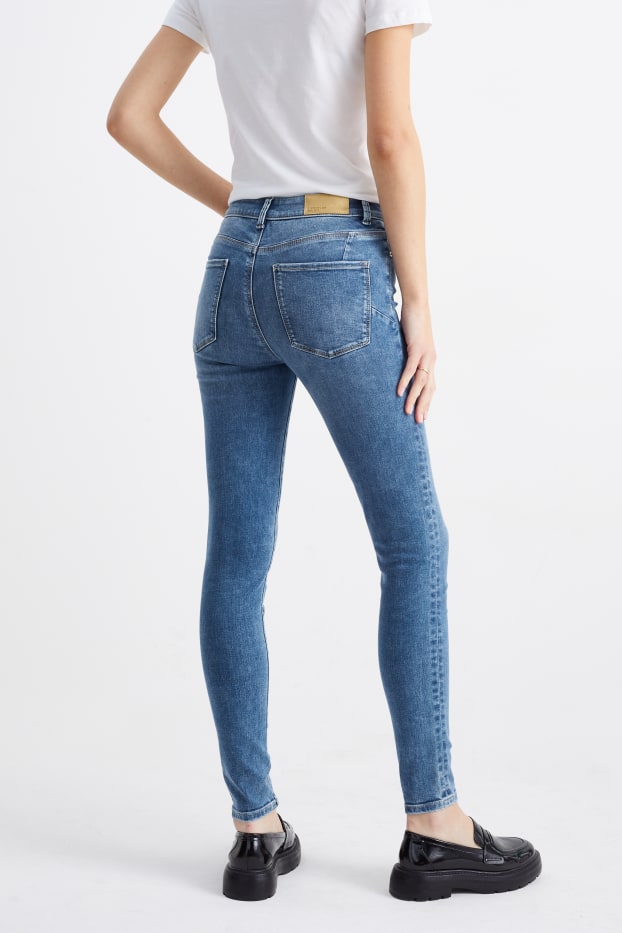 Dámské - Skinny jeans - mid waist - tvarující džíny - LYCRA® - džíny - modré