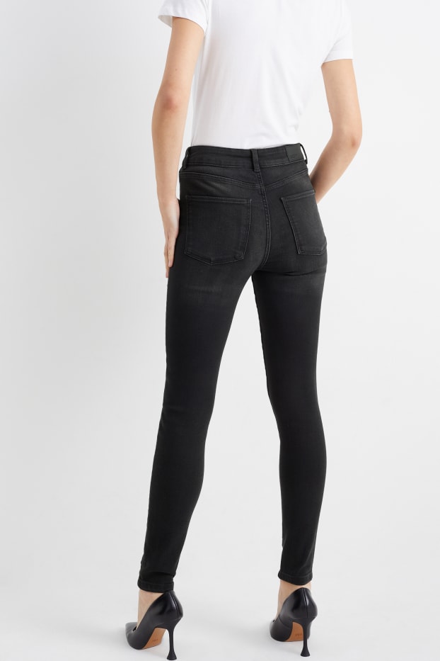 Femei - Skinny jeans - talie înaltă - LYCRA® - denim-gri
