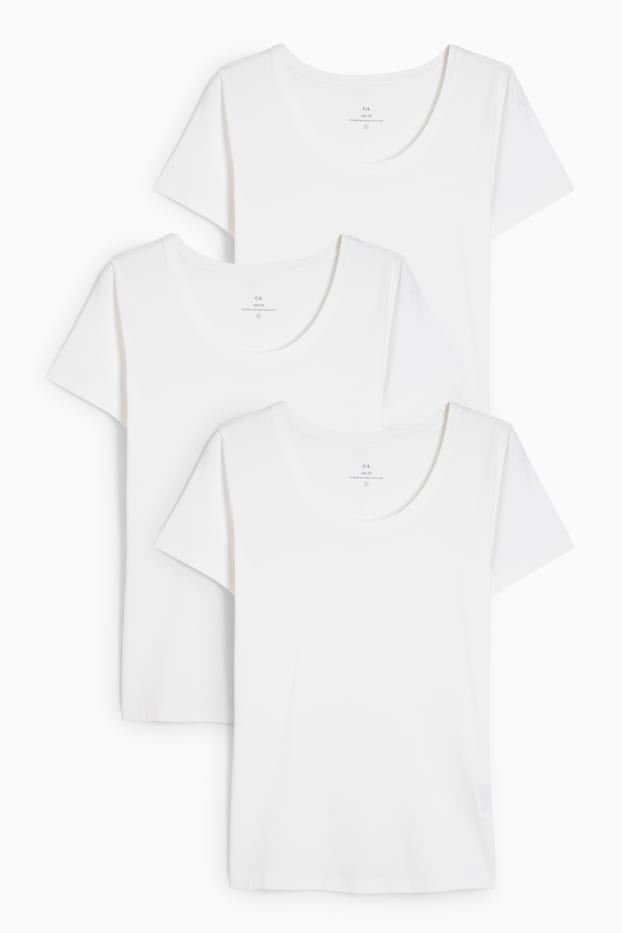 Femei - Multipack 3 buc. - tricou - alb
