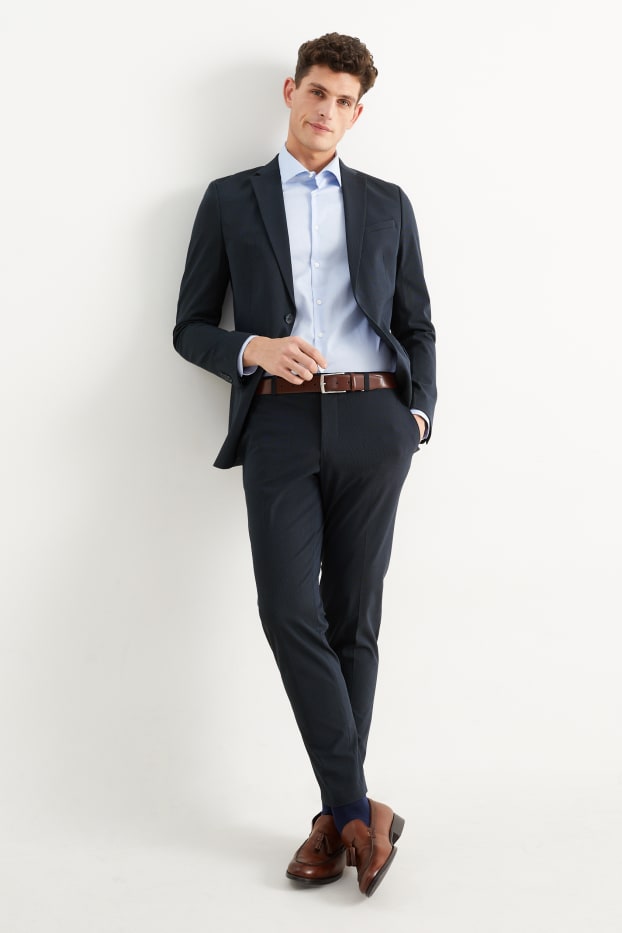 Bărbați - Pantaloni modulari - body fit - Flex - 4 Way Stretch - albastru închis