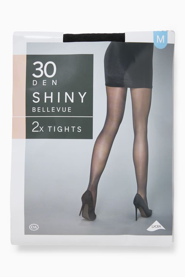 Femei - Multipack 2 perechi - dresuri - 30 DEN - negru