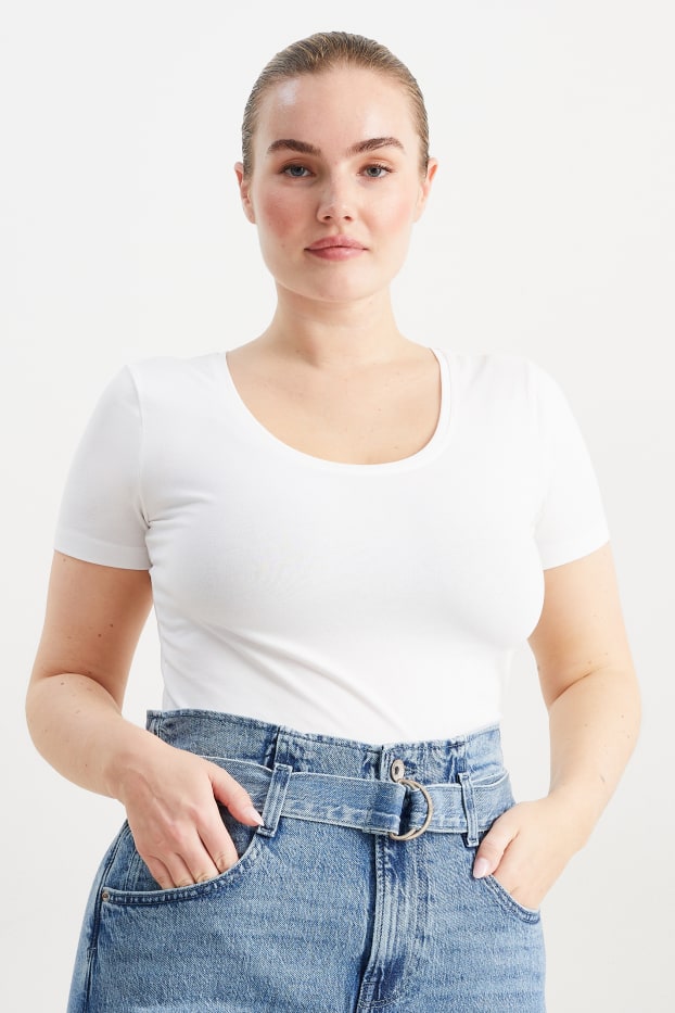 Femei - Multipack 3 buc. - tricou - alb