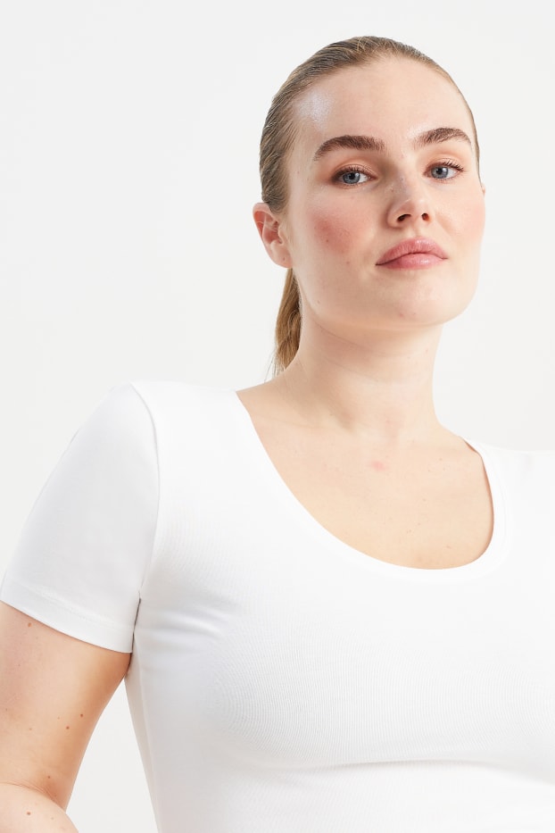 Femei - Multipack 3 buc. - tricou - alb