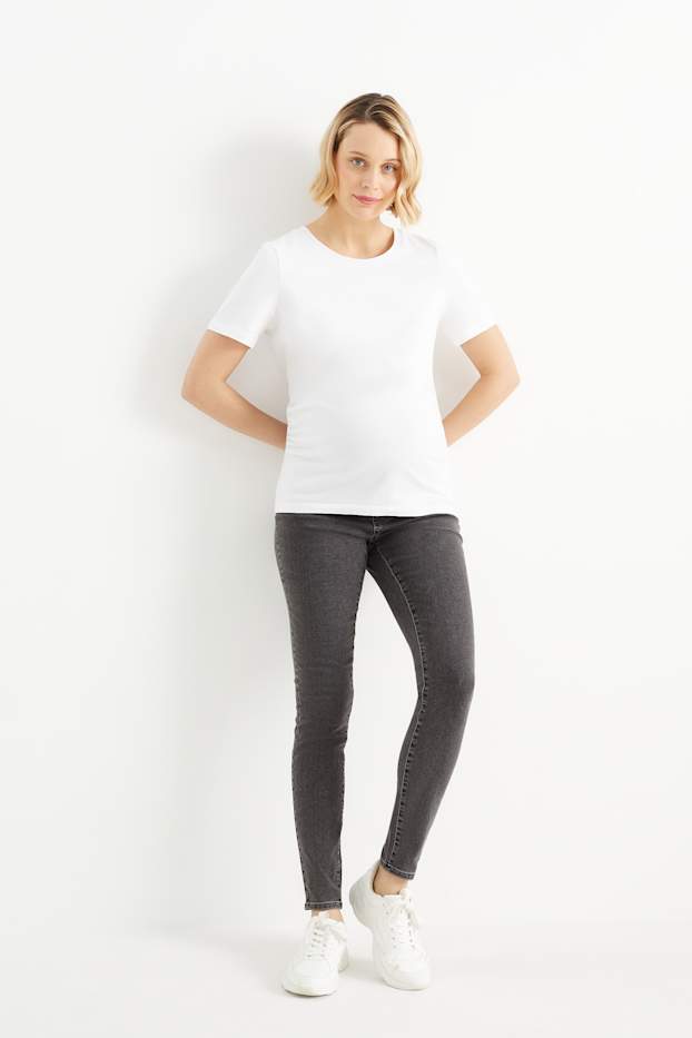 Femei - Jeans gravide - jegging jeans - denim-gri