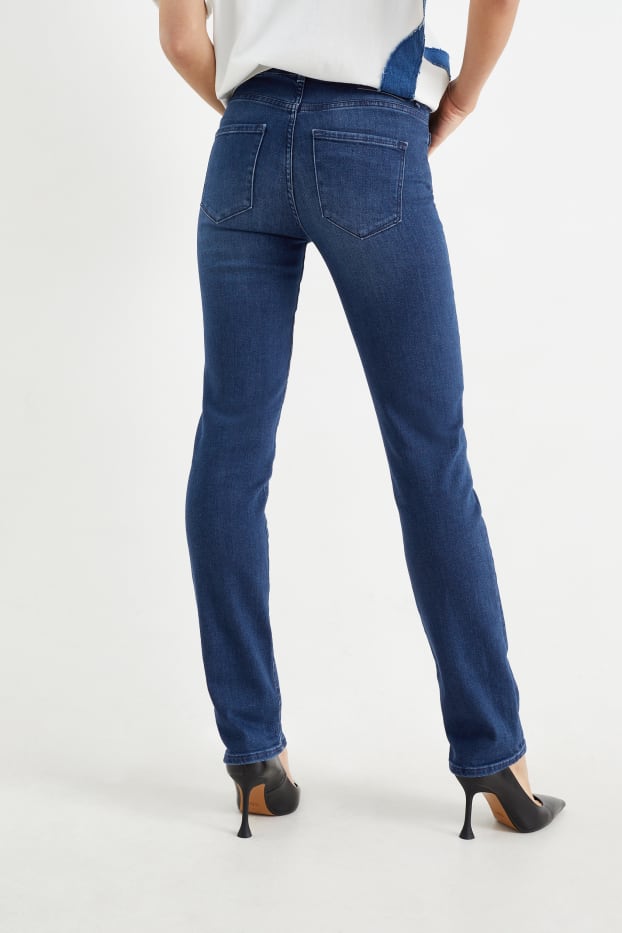 Femei - Premium Denim by C&A - straight jeans - talie medie - LYCRA® - denim-albastru închis