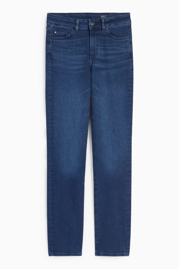 Femei - Premium Denim by C&A - straight jeans - talie medie - LYCRA® - denim-albastru închis