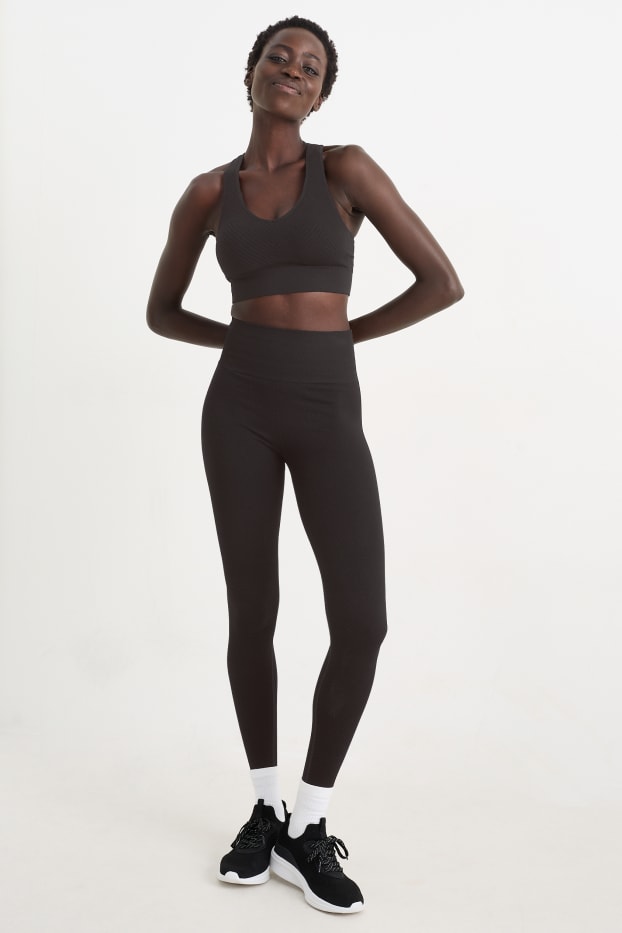 Femei - Colanți sport - protecție UV - negru