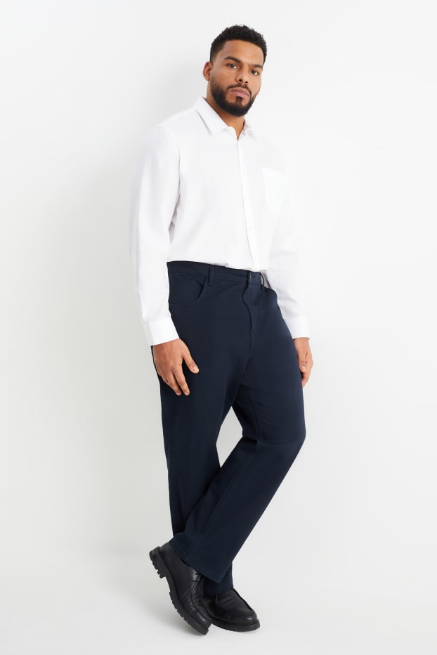 Bărbați - Pantaloni - regular fit - albastru închis