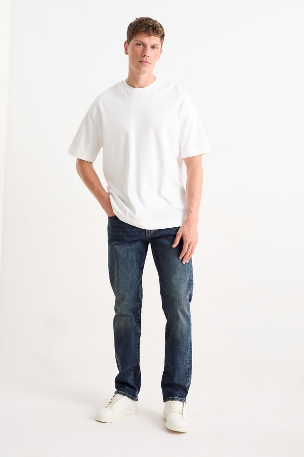Bărbați - Straight jeans - LYCRA® - denim-albastru închis