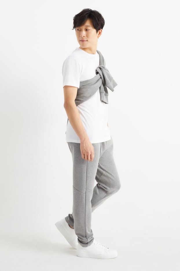 Bărbați - Pantaloni de trening - gri deschis melanj