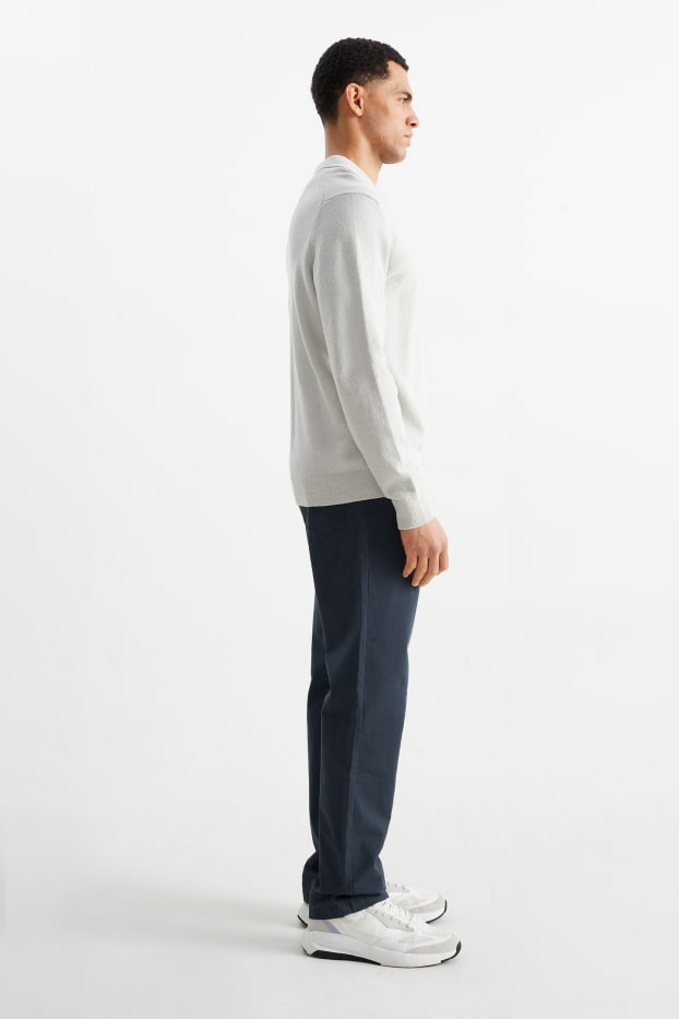 Bărbați - Pantaloni - regular fit - gri închis