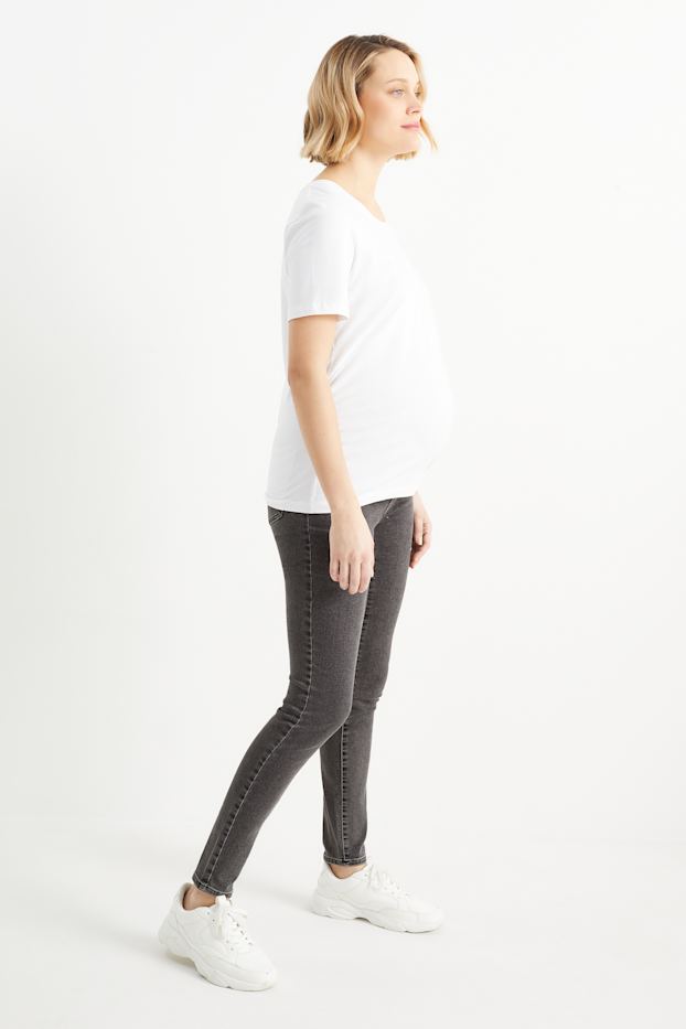 Femei - Jeans gravide - jegging jeans - denim-gri