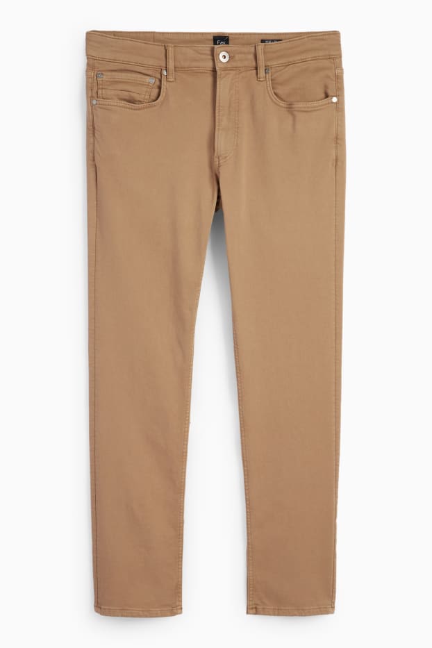 Bărbați - Pantaloni - slim fit - Flex - LYCRA® - maro deschis