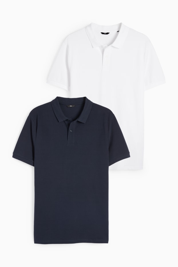 Bărbați - Multipack 2 buc. - tricou polo - albastru închis