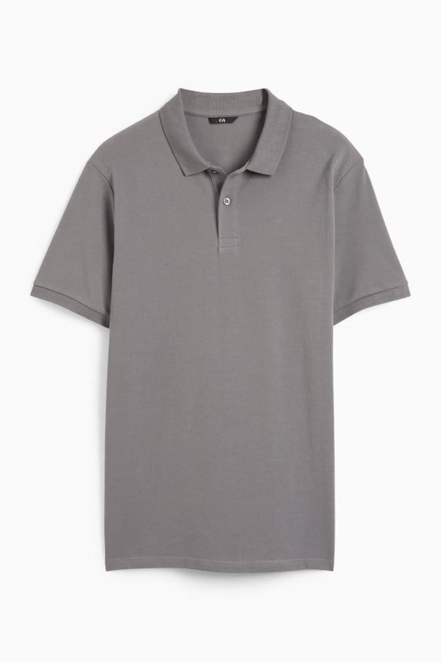 Bărbați - Tricou polo - regular fit - gri închis