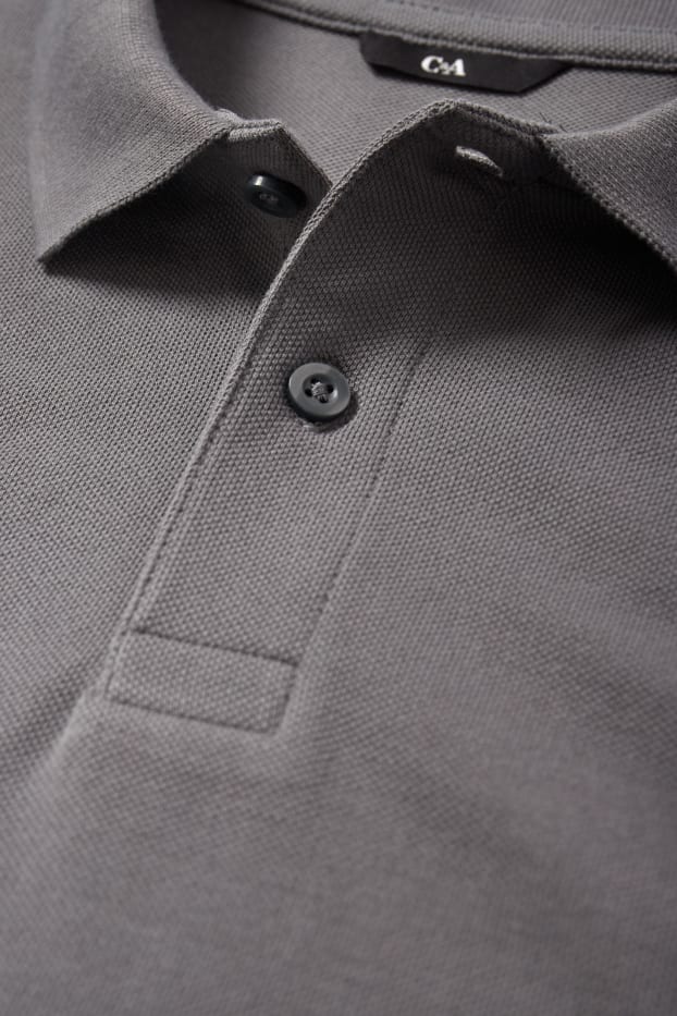 Bărbați - Tricou polo - regular fit - gri închis