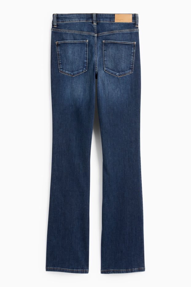 Femei - Bootcut jeans - talie medie - denim-albastru închis