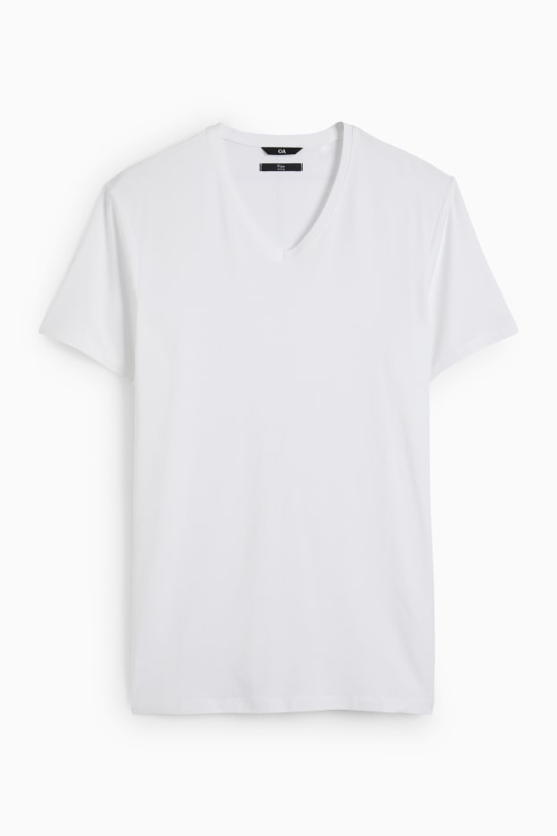 Bărbați - Tricou - slim fit - Flex - alb