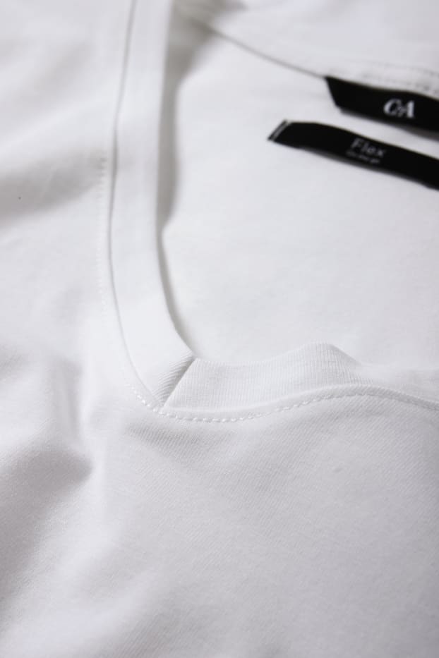 Bărbați - Tricou - slim fit - Flex - alb