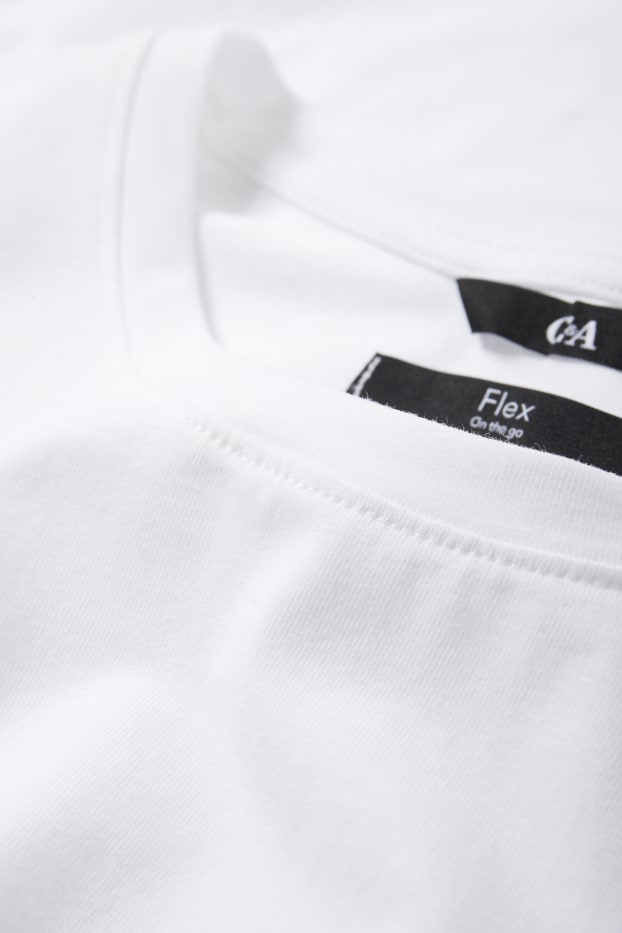 Bărbați - Tricou - slim fit - Flex - alb