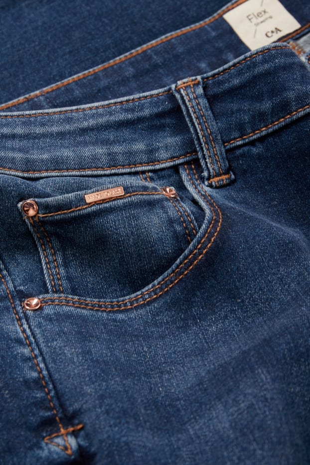 Femei - Skinny jeans - talie medie - jeans modelatori - Flex - LYCRA® - denim-albastru