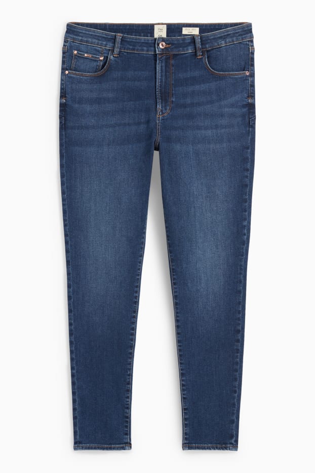 Femei - Skinny jeans - talie medie - jeans modelatori - Flex - LYCRA® - denim-albastru