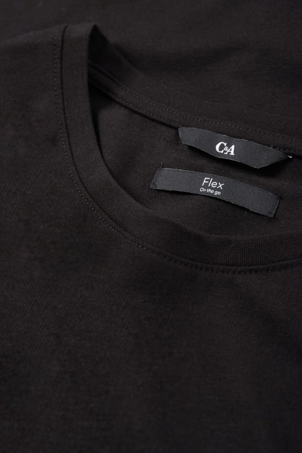 Bărbați - Tricou - slim fit - Flex - negru