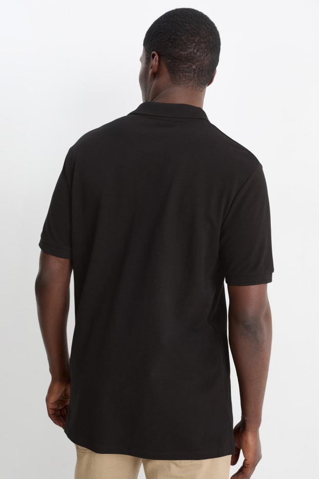 Bărbați - Tricou polo - regular fit - negru