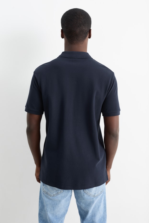 Bărbați - Tricou polo - regular fit - albastru închis