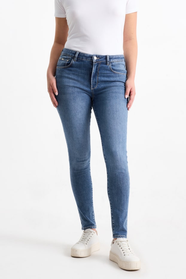 Femei - Skinny jeans - talie medie - jeans modelatori - Flex - LYCRA® - denim-albastru