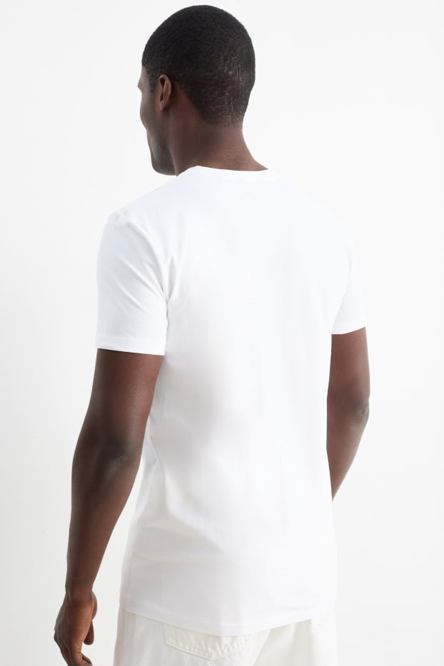 Bărbați - Tricou - slim fit - Flex - alb