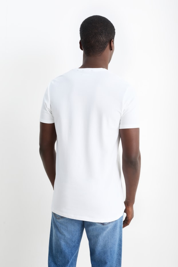 Bărbați - Tricou - slim fit - Flex - alb